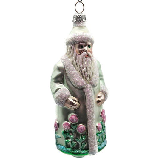 Patricia Breen Santa of the Windsor Salmon Rose Pearl Spring Christmas Ornament