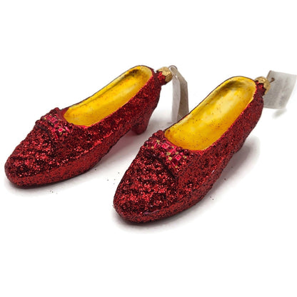 Christopher Radko The Ruby Slippers Wizard of Oz Christmas Tree Ornament Set
