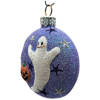 Patricia Breen Ghostly Medallion Violet Pumpkin Stars Halloween Ornament 2226