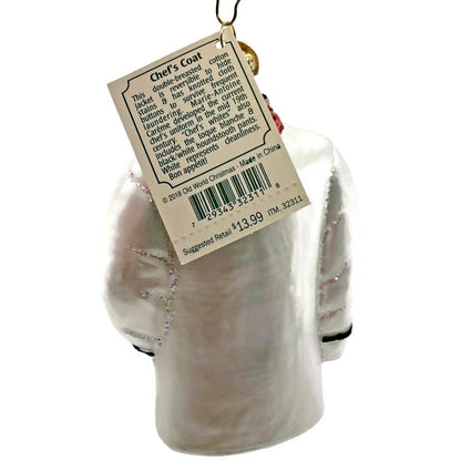 Chefs Coat White Jacket OWC Ornament Cooking Old World Christmas Tree Decor