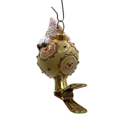 Patricia Breen Bauble Santa Gingerbread Faces Clip On Christmas Tree Ornament
