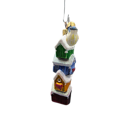 Christopher Radko Mobile Birdhouse Tweets Blue Birds Christmas Tree Ornament
