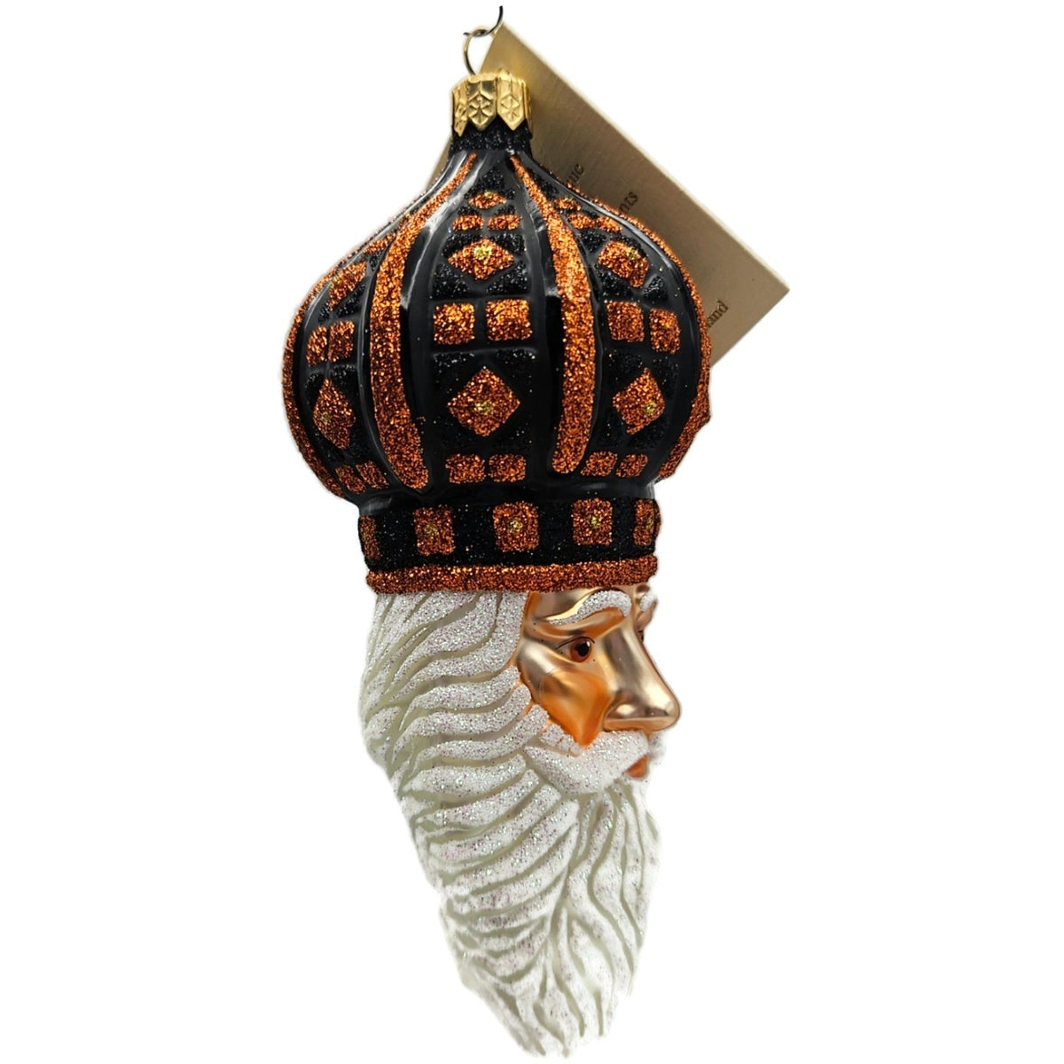 Patricia Breen Bijoux Noel Black Orange Santa Halloween Christmas Ornament 2101