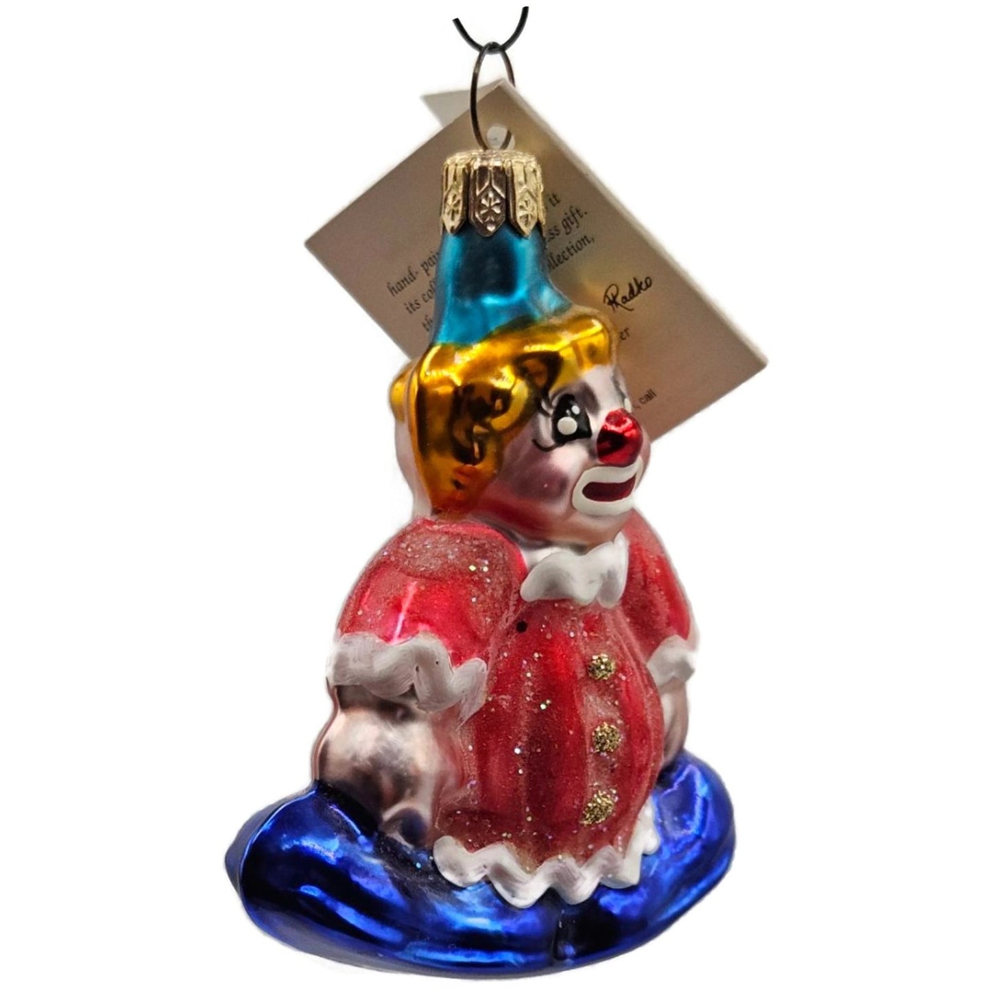 Christopher Radko Casey the Clown Red Made in Germany Christmas Tree Ornament