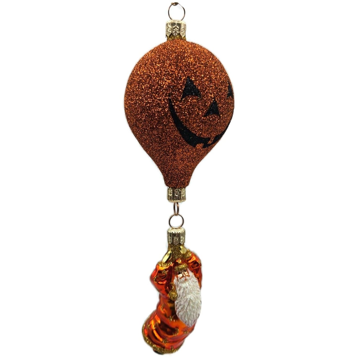 Patricia Breen Into The Blue Pumpkin Orange Santa Halloween Christmas Ornament