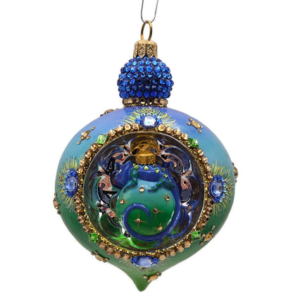 Patricia Breen Ornament Anniversary Reflector Peacock Chameleon Christmas Decor