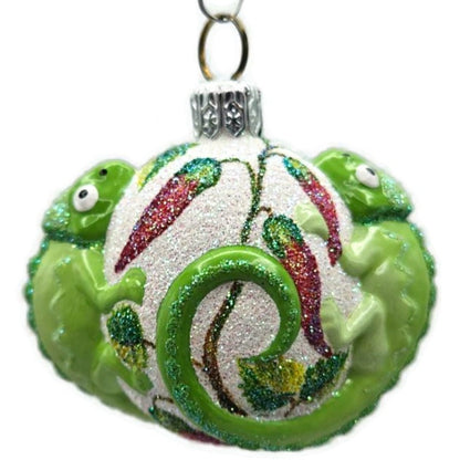 Patricia Breen For James Twice Chili Peppers Chameleon Christmas Ornament 2581