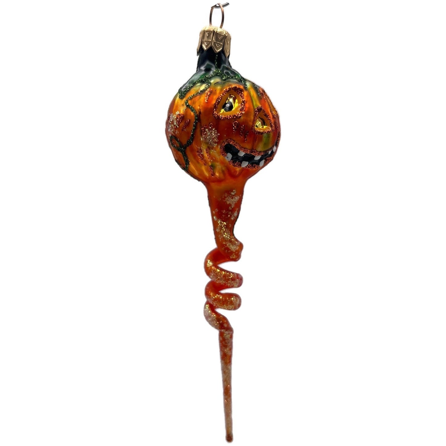 Slavic Treasures Twisted Pumpkin Jack-o-Lantern Halloween Ornament 01-522-A-FB