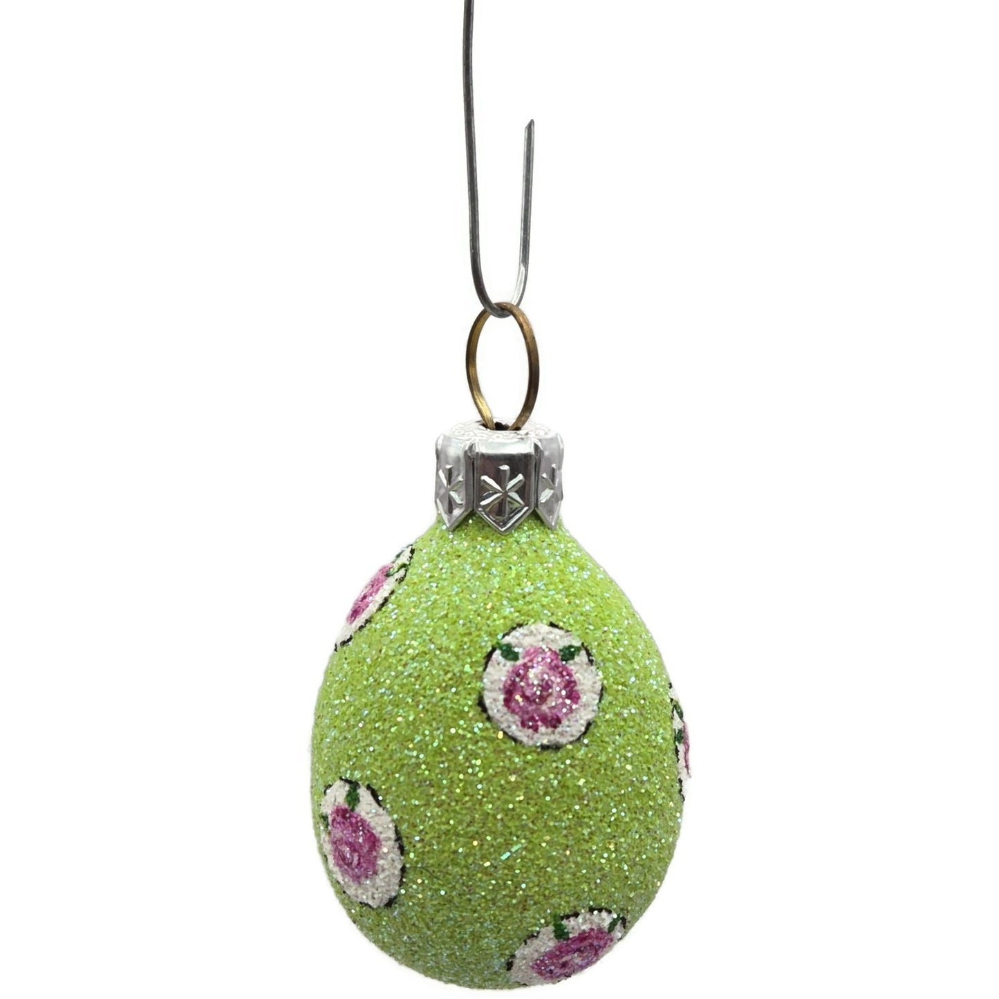 Patricia Breen Miniature Egg Tiny Rose Medallions Easter Christmas Ornament 2531