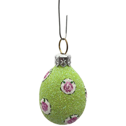 Patricia Breen Miniature Egg Tiny Rose Medallions Easter Christmas Ornament 2531