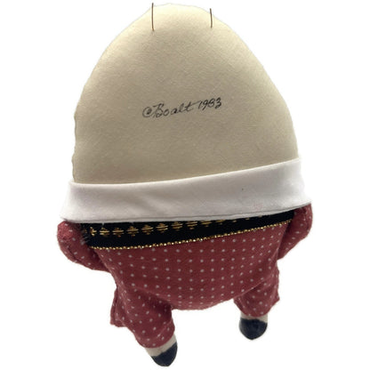 Gladys Boalt Humpty Dumpty Alice In Wonderland Fabric Christmas Ornament Signed