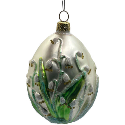 Patricia Breen Lily of the Valley Flowers Easter Egg Spring Christmas Ornament