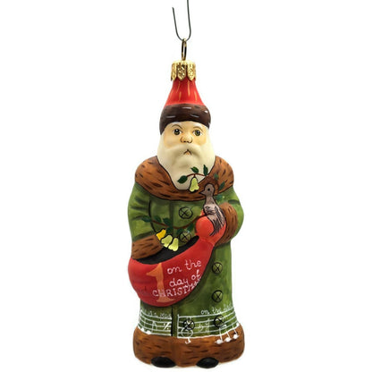 Vaillancourt Twelve Days of Christmas Santa Claus Folk Art Christmas Ornament