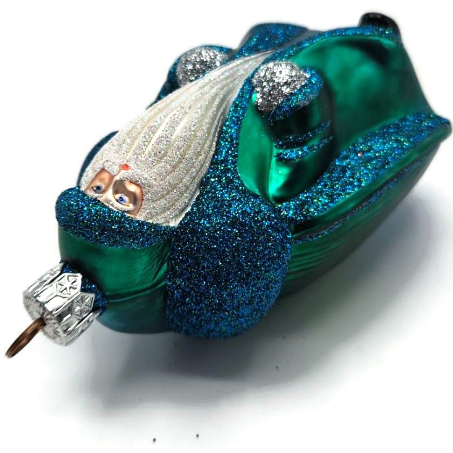 Patricia Breen Scarab Santa Claus Turquoise Bug Spring Christmas Tree Ornament