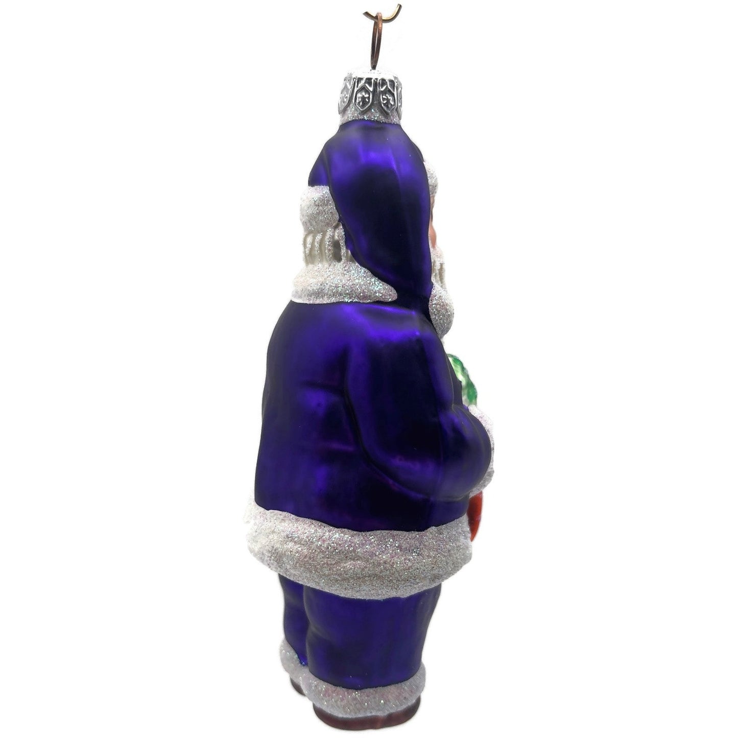 Patricia Breen A Snack For Rudolph Purple Glittered Hat Christmas Tree Ornament
