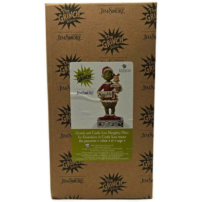 Jim Shore Dr. Seuss Grinch And Cindy Lou Naughty Nice Enesco Figurine 6015212