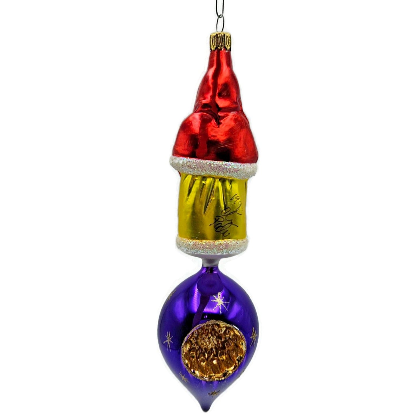 Christopher Radko Georgian Santa Claus Drop Reflector Christmas Ornament Signed