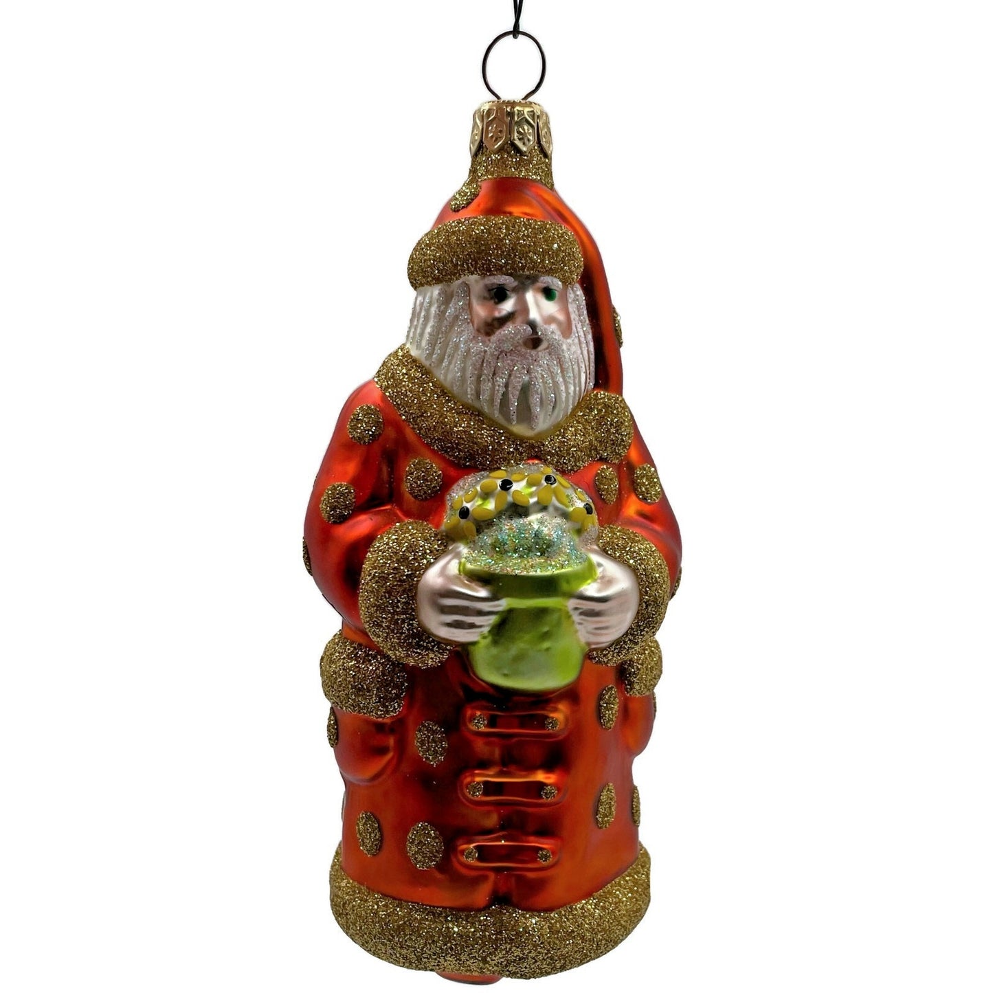 Patricia Breen Trustee Garden Santa Extra Dots Spring Christmas Tree Ornament