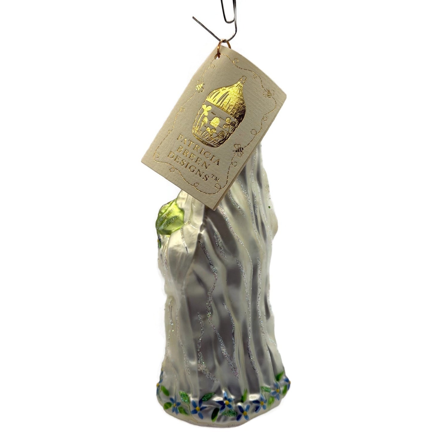 Patricia Breen Bountiful Madonna Flowers Pearl White Christmas Tree Ornament