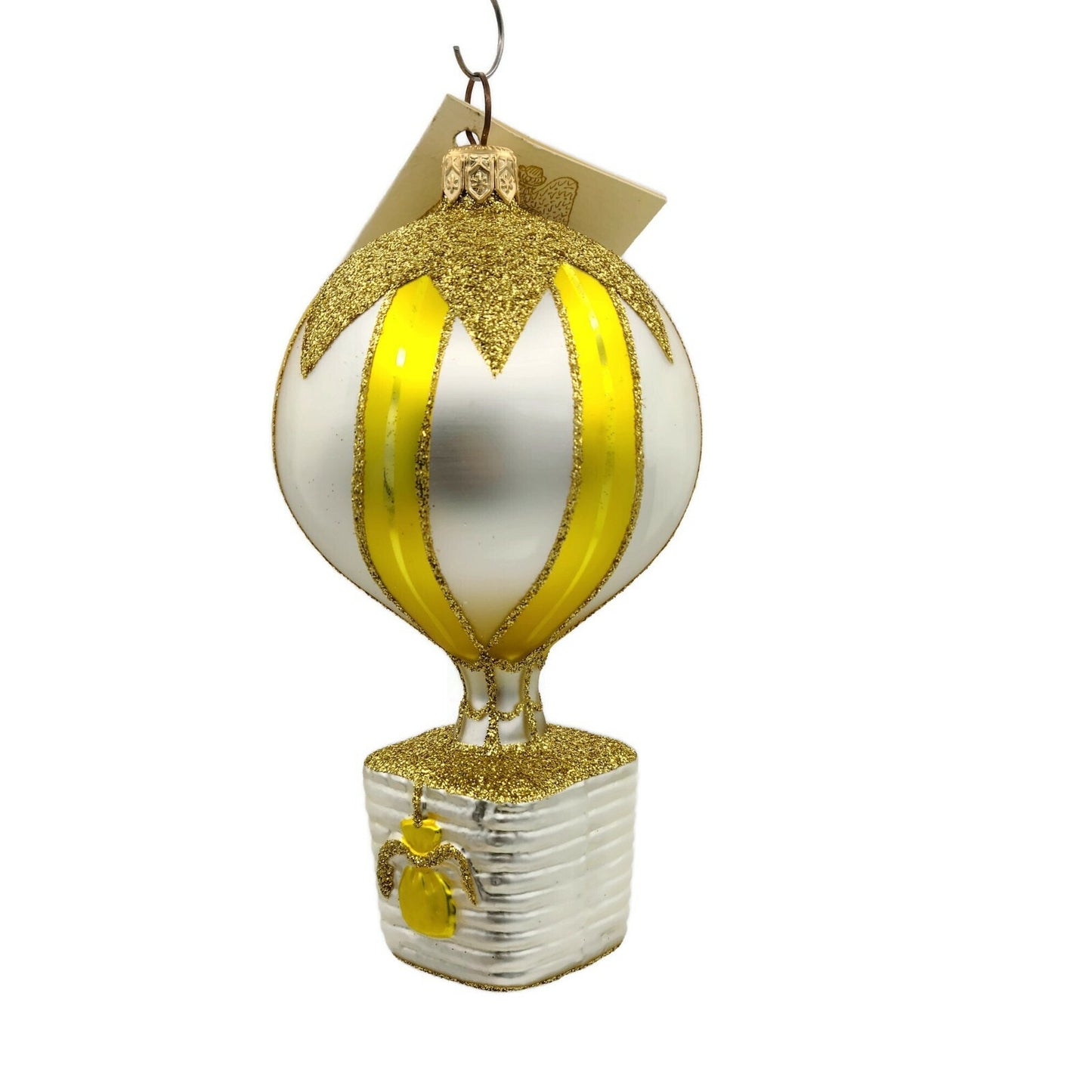 Patricia Breen Versailles Balloon Citrine Striped Christmas Holiday Ornament