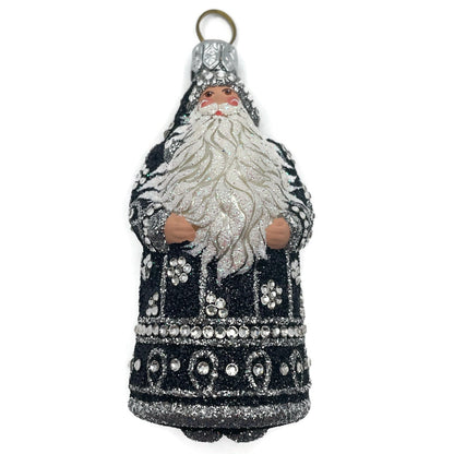 Patricia Breen Miniature Sublime Santa Claus Black Christmas Tree Ornament