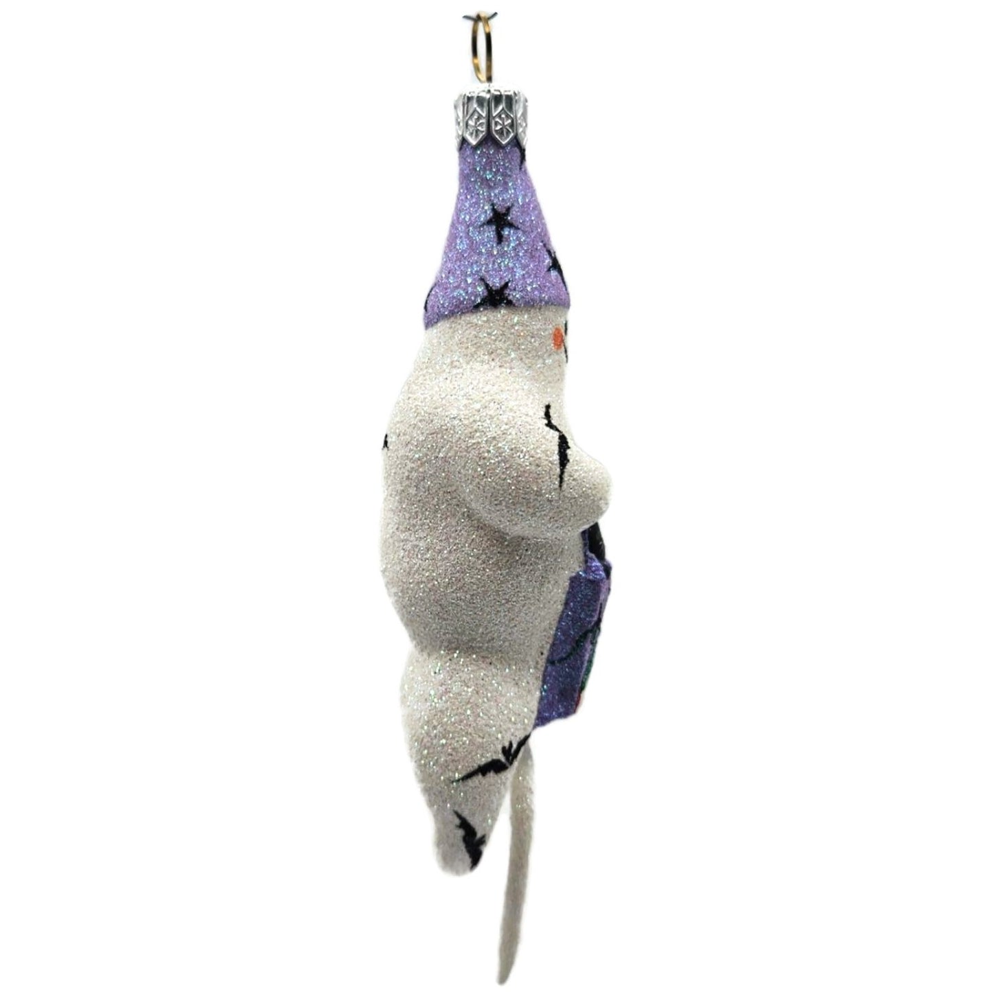 Patricia Breen Halloween Trickster Black Cat Lavender Ghost Christmas Ornament