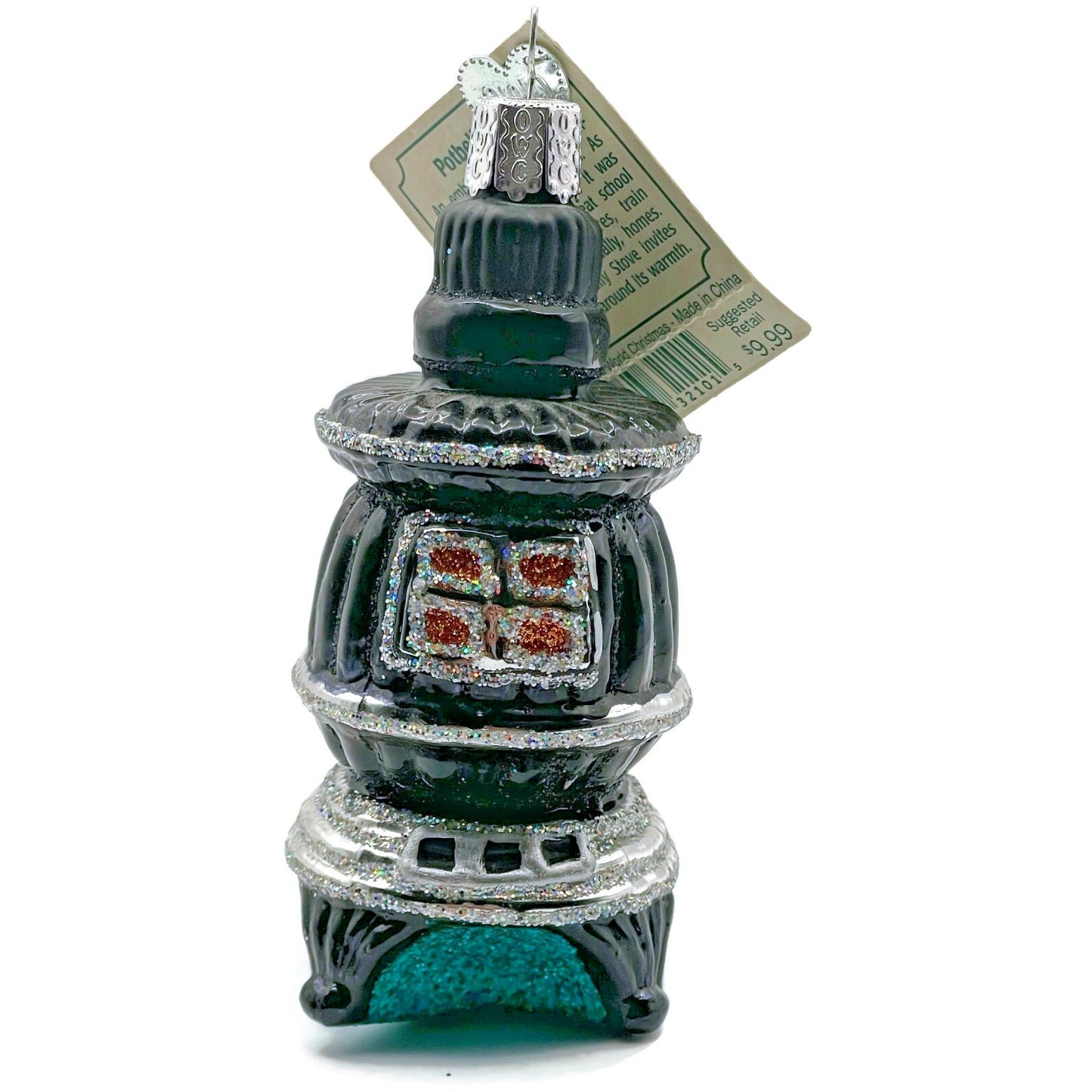 Old World Christmas 2008 Potbelly Stove Black Americana OWC Ornament Decoration