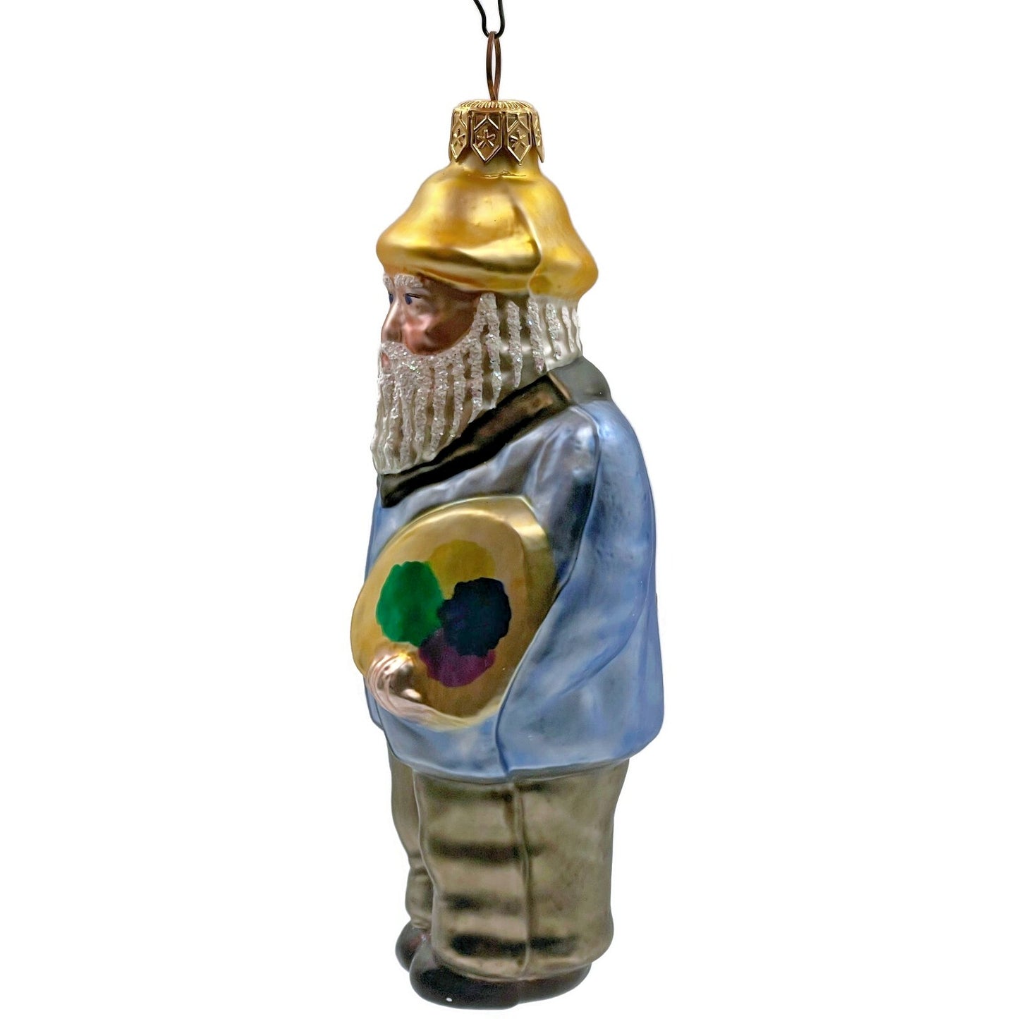 Patricia Breen M Claude Monet Blue Artist Palette Christmas Tree Ornament AIC