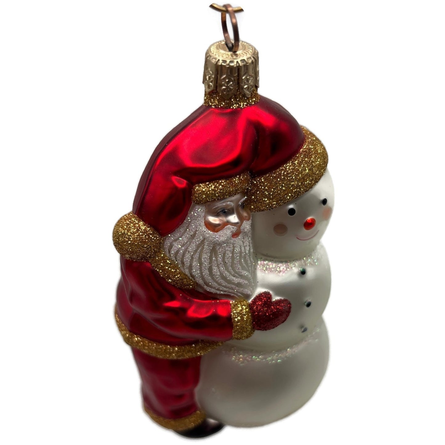 Patricia Breen Friends Red Santa and Snowman Snowflakes Christmas Tree Ornament