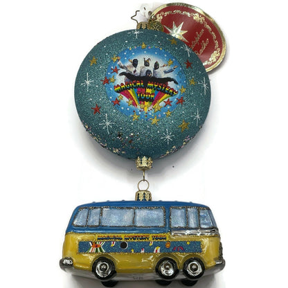 Christopher Radko Bus A Tour to the Top The Charts Beatles Christmas Ornament