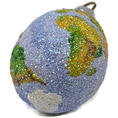 Patricia Breen Miniature Egg Worldly Earth Globe Blue Green Easter Tree Ornament