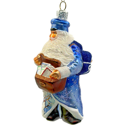 Patricia Breen Postal Santa Mailman Snowflakes Snowman Christmas Ornament 2388