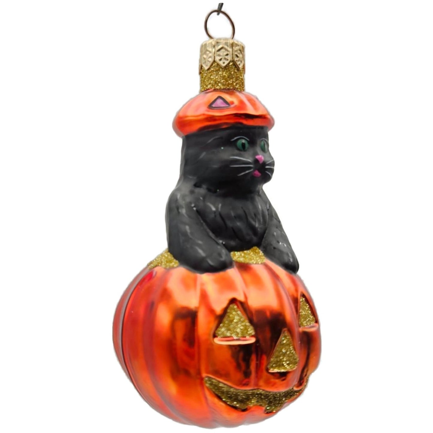 Patricia Breen Halloween Cat-O-Lantern Orange Pumpkin Gold Christmas Ornament