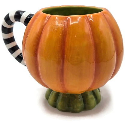 Department 56 Halloween Google Eye Pumpkin Coffee Tea Mug Cup Ceramic 56.34599