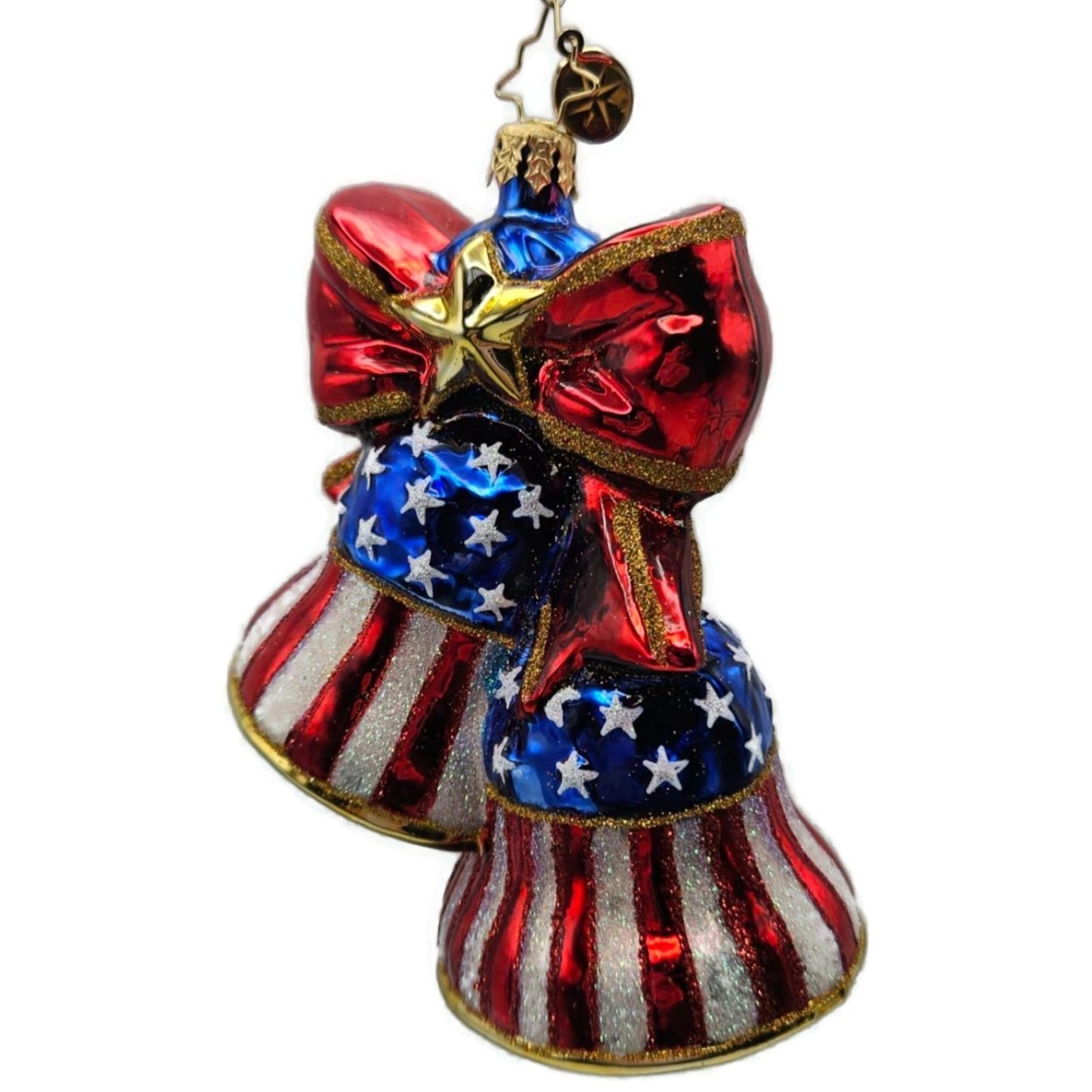 Christopher Radko Let Freedom Ring Patriotic Bells Christmas Ornament 1016083