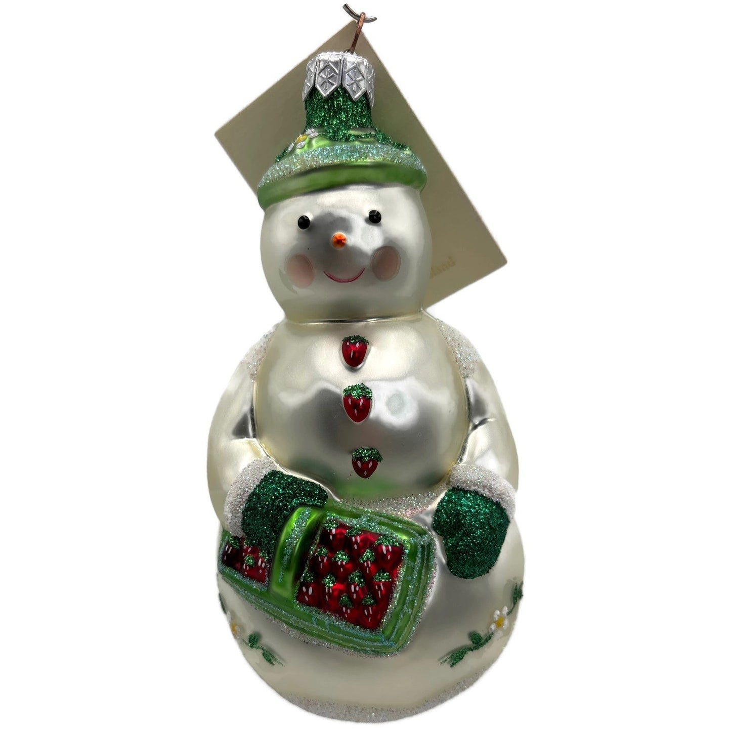 Patricia Breen Strawberry Snowman Fruit Summer Christmas Tree Ornament NM