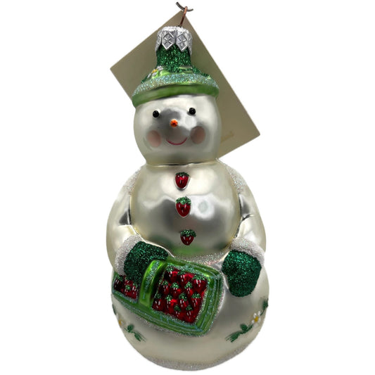 Patricia Breen Strawberry Snowman Fruit Summer Christmas Tree Ornament NM