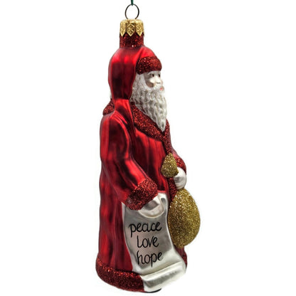 Patricia Breen Gift of the Season Red Gold Santa Claus Christmas Tree Ornament