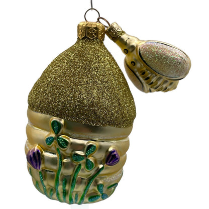 Patricia Breen Clover Beeskep and Bee Glittered Wings Spring Christmas Ornament