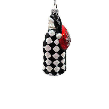 Ornament Patricia Breen Saint Louis Santa Claus Black White Checkered Christmas