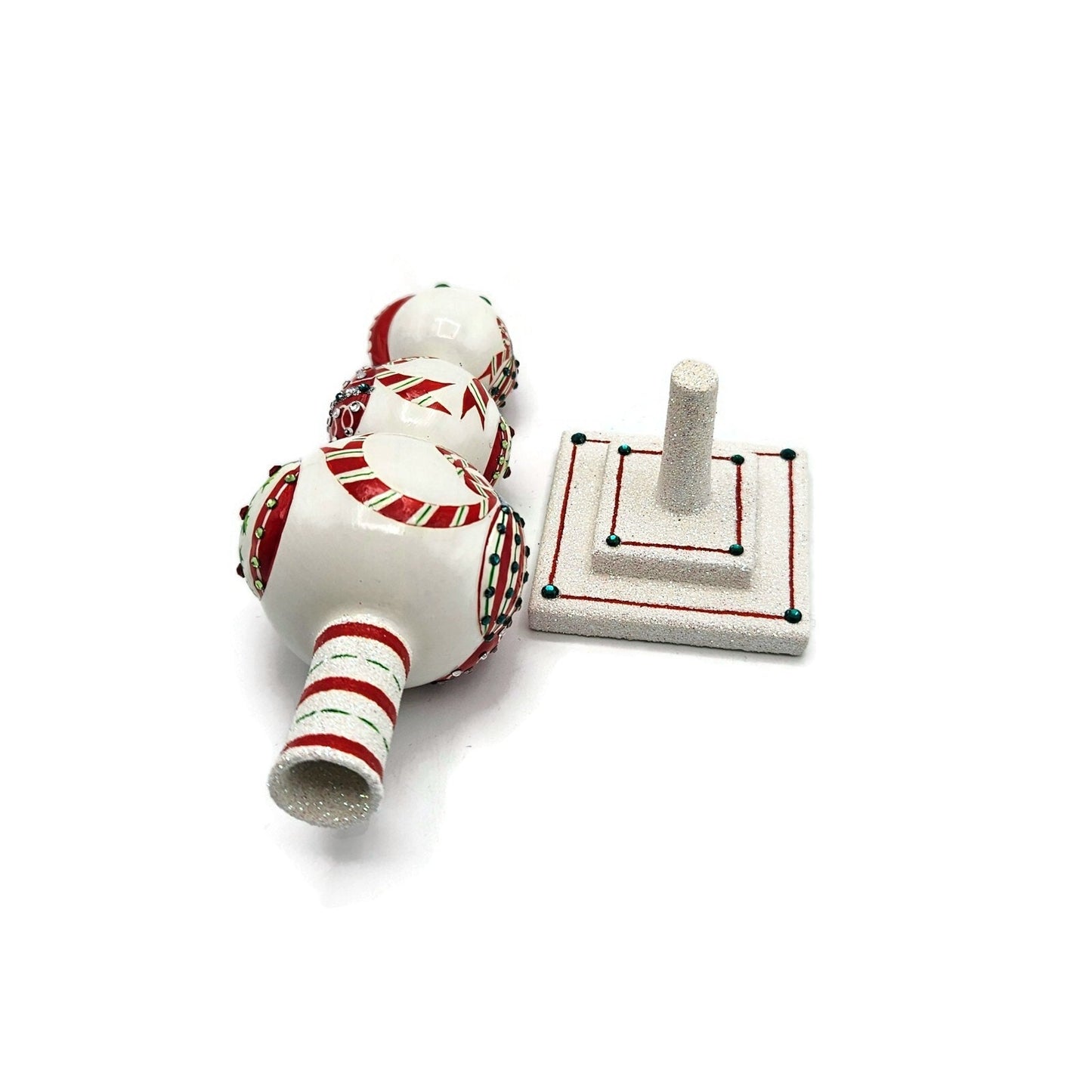 Patricia Breen Miniature Chameleon Finial Ornaments Red Christmas Tree Topper