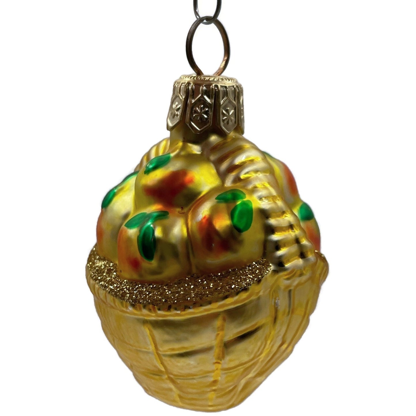 Patricia Breen Apple Basket Fruits Gold Spring Holiday Christmas Tree Ornament