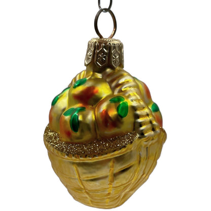 Patricia Breen Apple Basket Fruits Gold Spring Holiday Christmas Tree Ornament