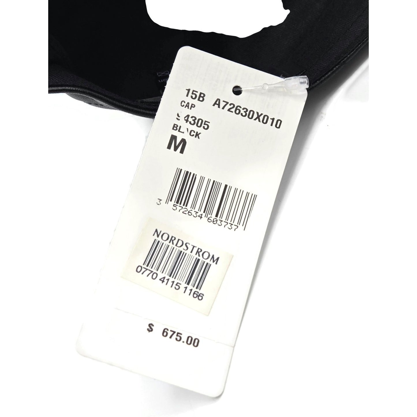 Chanel CC Logo Quilted Lambskin Leather Baseball Cap Hat Black Medium 15B Rare