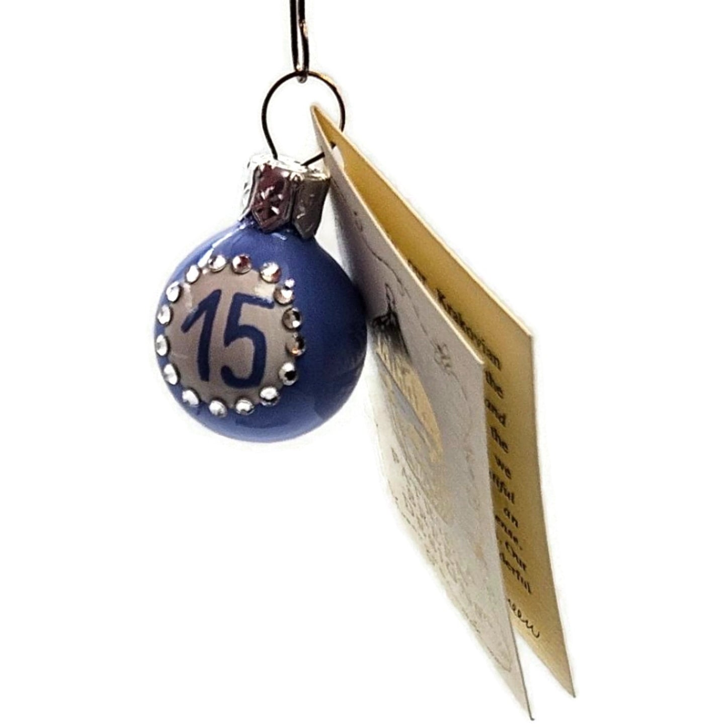 Patricia Breen Anniversary Ball 15 Blue Mini Round Christmas Tree Ornament