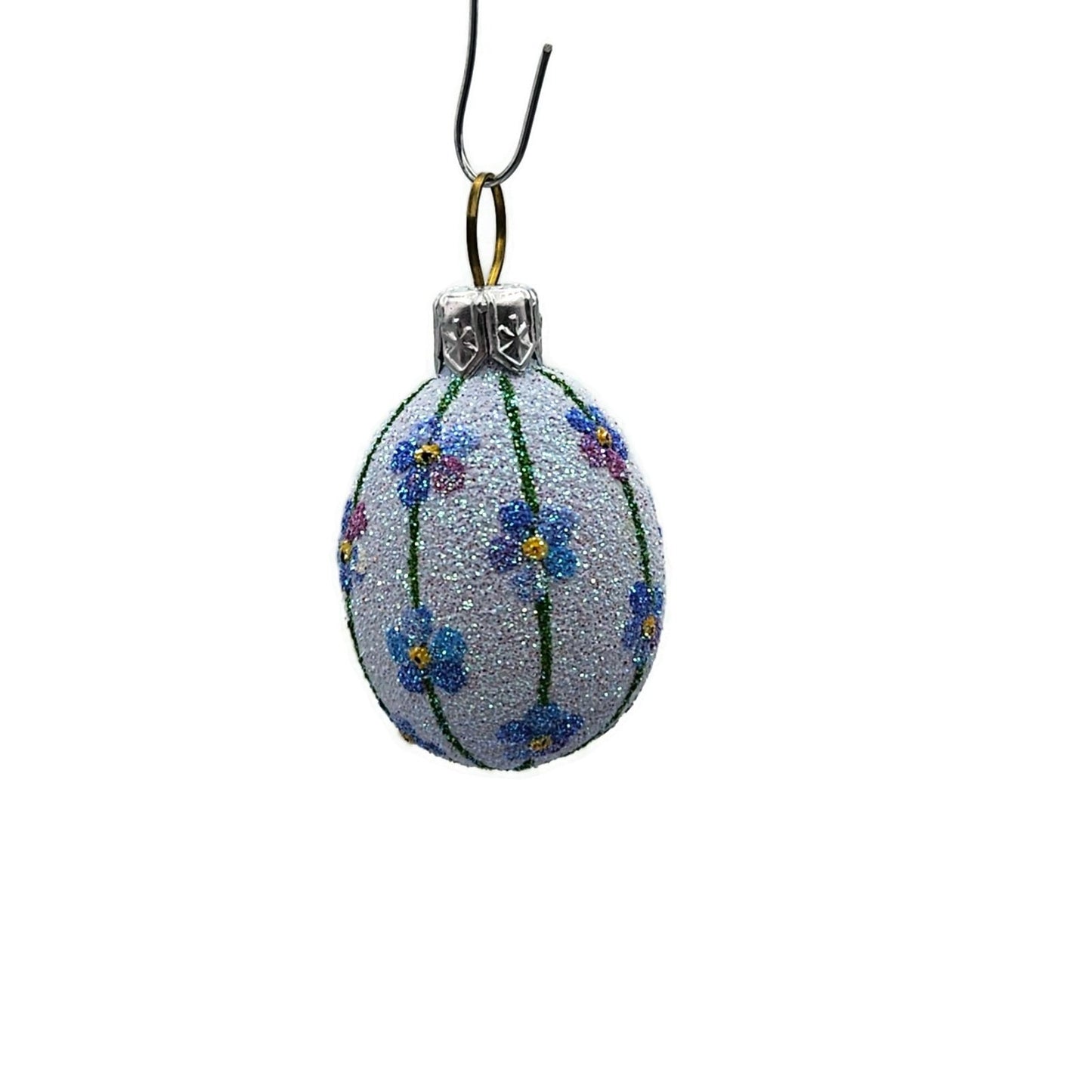 Patricia Breen Miniature Egg Please Remember Forget Me Not Easter Tree Ornament