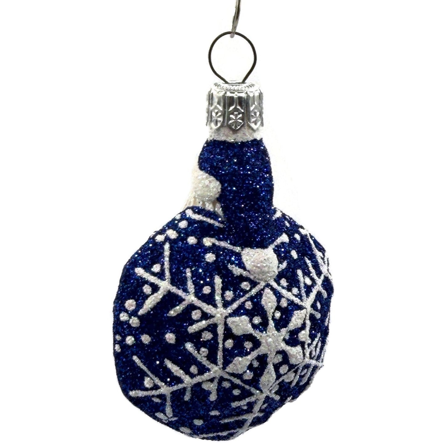 Patricia Breen Snowflake Noel Blue Santa Claus Hexagon Christmas Ornament 2257