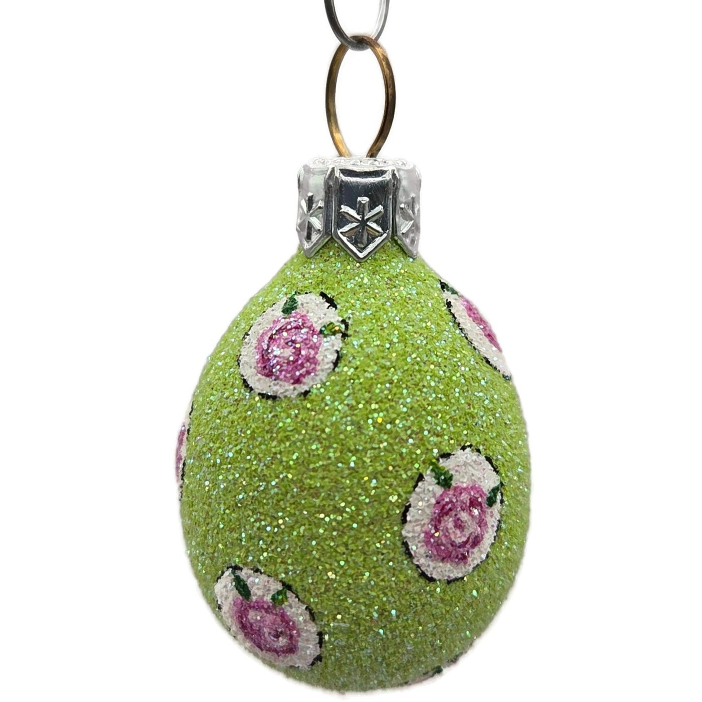 Patricia Breen Miniature Egg Tiny Rose Medallions Easter Christmas Ornament 2531