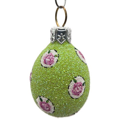 Patricia Breen Miniature Egg Tiny Rose Medallions Easter Christmas Ornament 2531