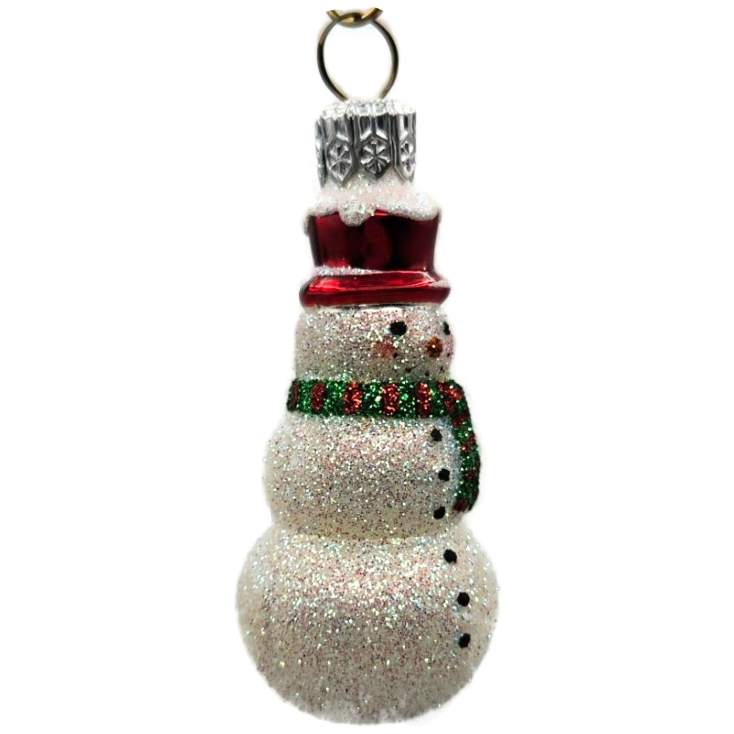 Patricia Breen The Littlest Snowman Stripe Scarf Red Hat Christmas Ornament 2327